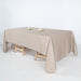 60"x126" Rectangular Premium Faux Burlap Polyester Tablecloth - Beige TAB_JUTE02_60126_081