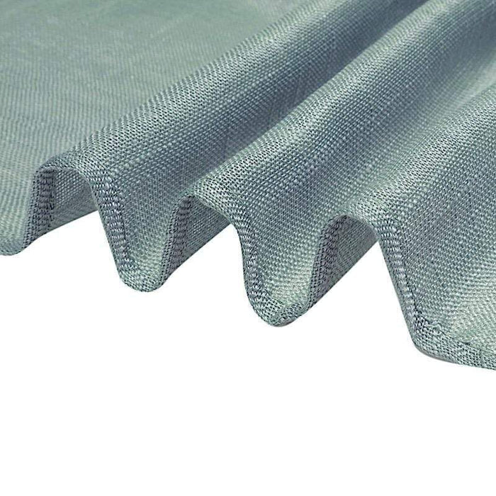 60"x126" Rectangular Premium Faux Burlap Polyester Tablecloth - Dusty Blue TAB_JUTE02_60126_086