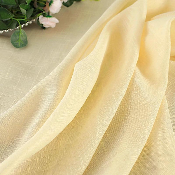 60"x126" Rectangular Premium Faux Burlap Polyester Tablecloth - Ivory TAB_JUTE02_60126_IVR