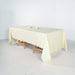 60"x126" Rectangular Premium Faux Burlap Polyester Tablecloth - Ivory TAB_JUTE02_60126_IVR