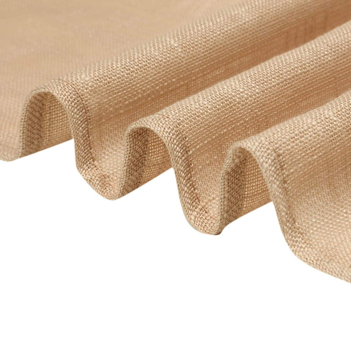 60"x126" Rectangular Premium Faux Burlap Polyester Tablecloth - Natural TAB_JUTE02_60126_NAT