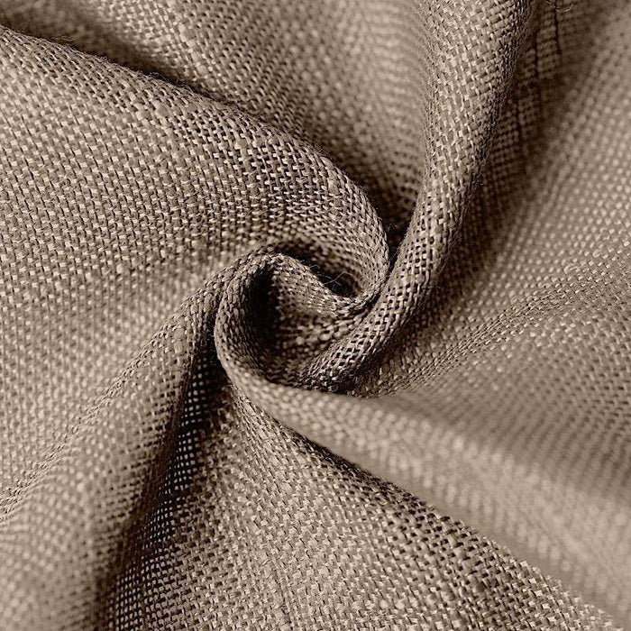 60"x126" Rectangular Premium Faux Burlap Polyester Tablecloth - Taupe Brown TAB_JUTE02_60126_063