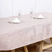60"x126" Rectangular Premium Faux Burlap Polyester Tablecloth