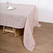 60"x126" Rectangular Premium Faux Burlap Polyester Tablecloth