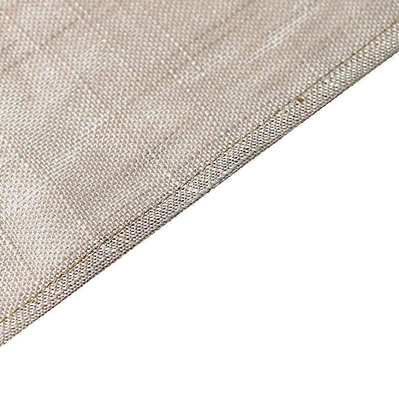 60"x126" Rectangular Premium Faux Burlap Polyester Tablecloth