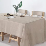 60"x126" Rectangular Premium Faux Burlap Polyester Tablecloth