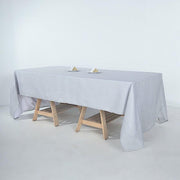 60"x126" Rectangular Premium Faux Burlap Polyester Tablecloth