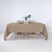 60"x126" Rectangular Premium Faux Burlap Polyester Tablecloth