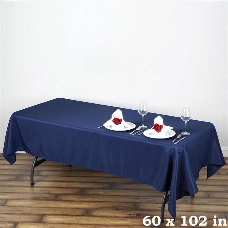 60x102" Polyester Rectangular Tablecloth Wedding Table Linens