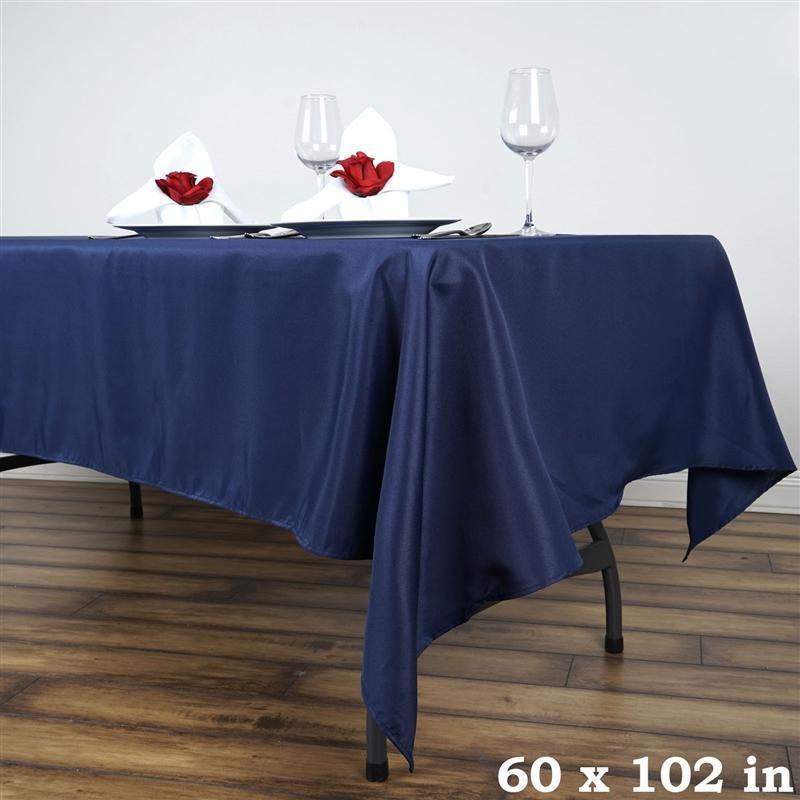 60x102" Polyester Rectangular Tablecloth Wedding Table Linens