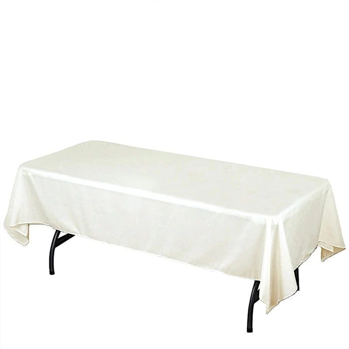 60x102" Polyester Rectangular Tablecloth Wedding Table Linens TAB_60102_IVR_POLY