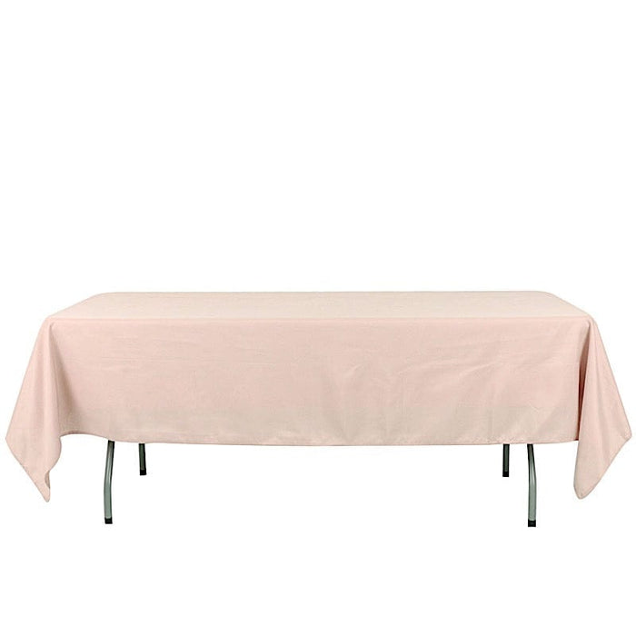 60x102" Polyester Rectangular Tablecloth Wedding Table Linens TAB_60102_NUDE_POLY
