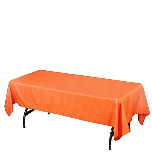60x102" Polyester Rectangular Tablecloth Wedding Table Linens TAB_60102_ORNG_POLY