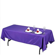 60x102" Polyester Rectangular Tablecloth Wedding Table Linens TAB_60102_PURP_POLY