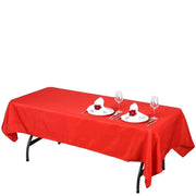 60x102" Polyester Rectangular Tablecloth Wedding Table Linens TAB_60102_RED_POLY