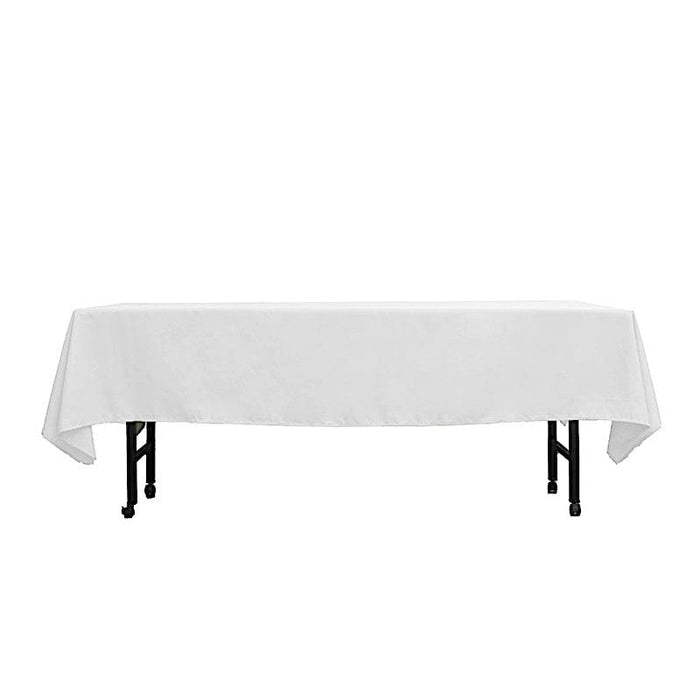 60x102" Polyester Rectangular Tablecloth Wedding Table Linens TAB_60102_WHT_POLY