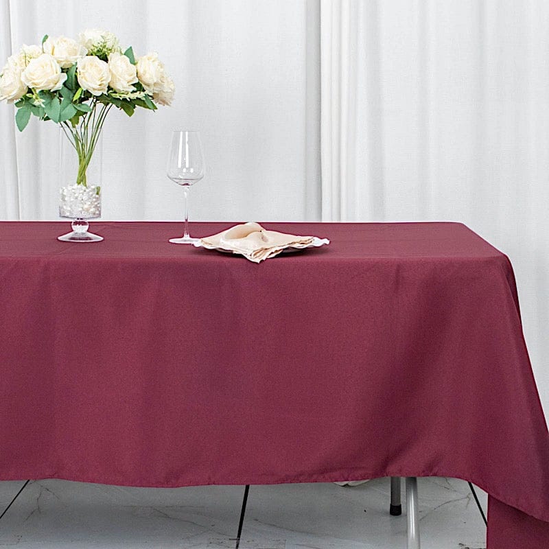 60x102" Premium Polyester Rectangular Tablecloth Wedding Table Linens