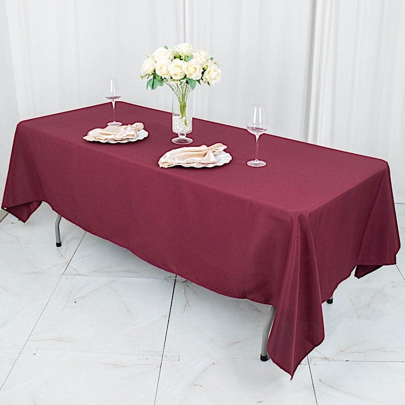 60x102" Premium Polyester Rectangular Tablecloth Wedding Table Linens