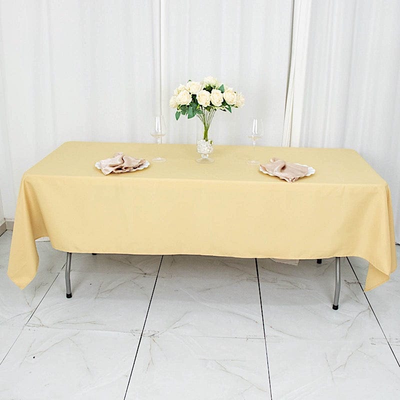 60x102" Premium Polyester Rectangular Tablecloth Wedding Table Linens