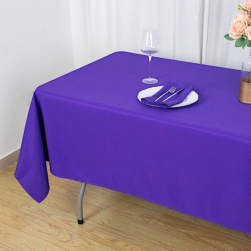 60x102" Premium Polyester Rectangular Tablecloth Wedding Table Linens