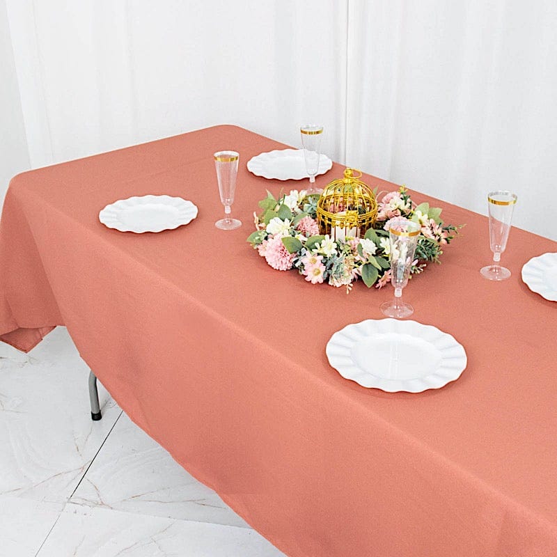 60x102" Premium Polyester Rectangular Tablecloth Wedding Table Linens