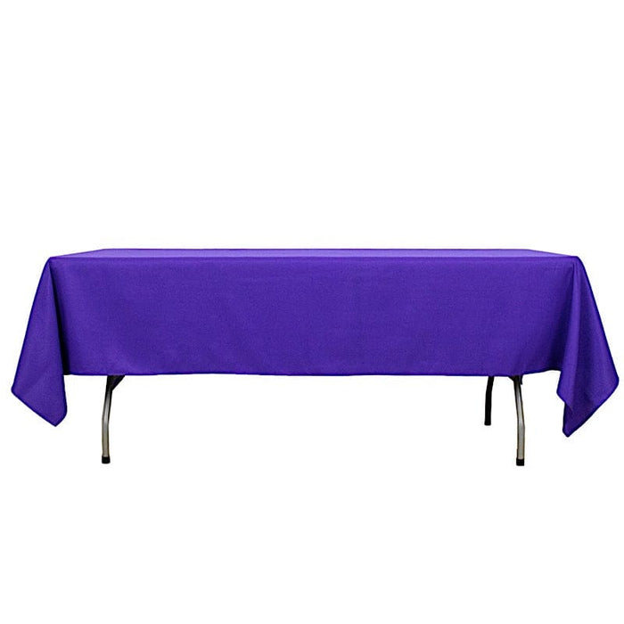 60x102" Premium Polyester Rectangular Tablecloth Wedding Table Linens TAB_60102_PURP_PRM