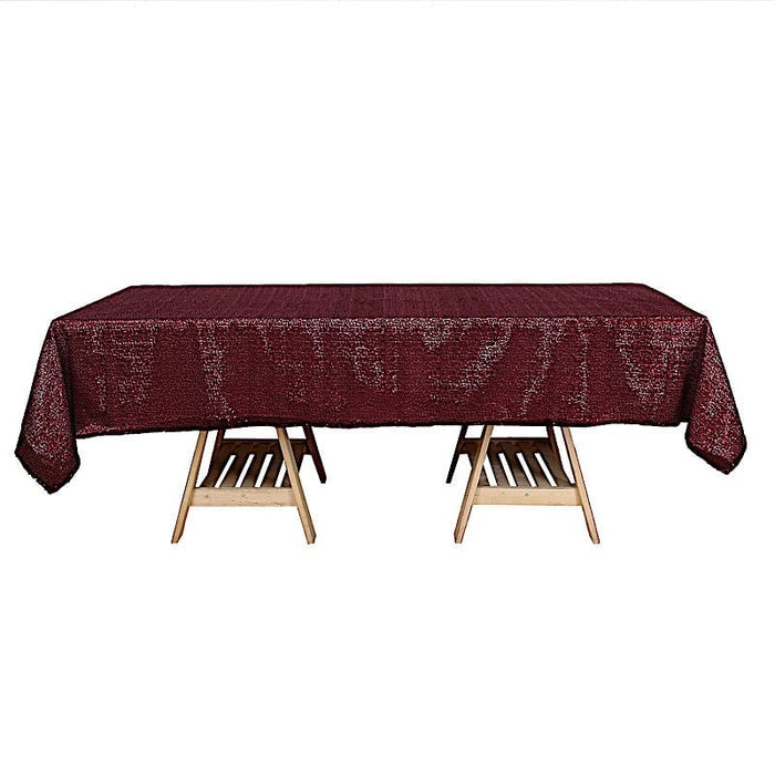 60x102" Sequined Rectangular Tablecloth TAB_02_60102_BURG