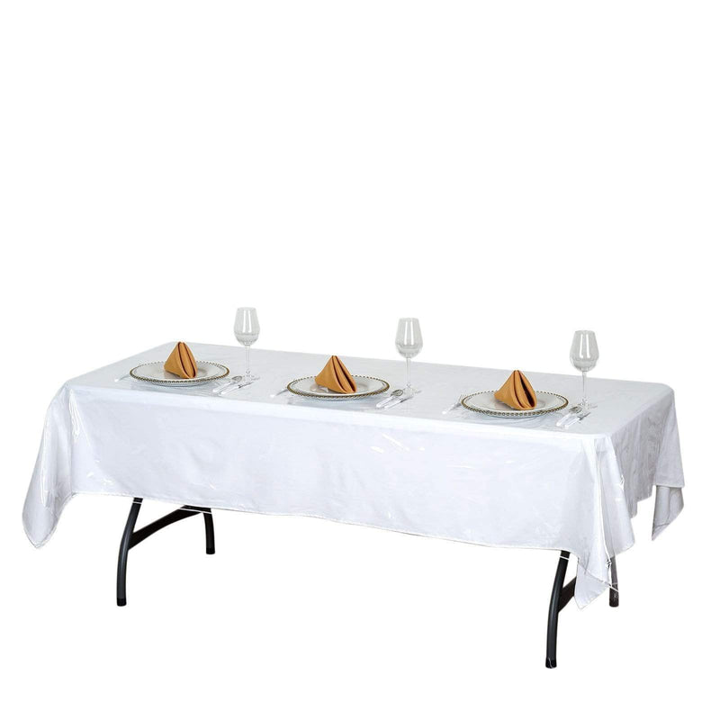 60x108" Vinyl Plastic Tablecloth Protector Table Cover - Clear TAB_VIN06_60108_CLR