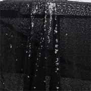 60x126" Sequined Rectangular Tablecloth - Black TAB_02_60126_BLK