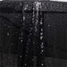 60x126" Sequined Rectangular Tablecloth - Black TAB_02_60126_BLK