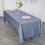 60x126" Sequined Rectangular Tablecloth - Dusty Blue TAB_02_60126_086