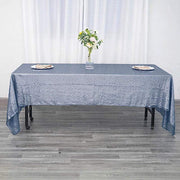 60x126" Sequined Rectangular Tablecloth - Dusty Blue TAB_02_60126_086