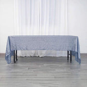60x126" Sequined Rectangular Tablecloth - Dusty Blue TAB_02_60126_086