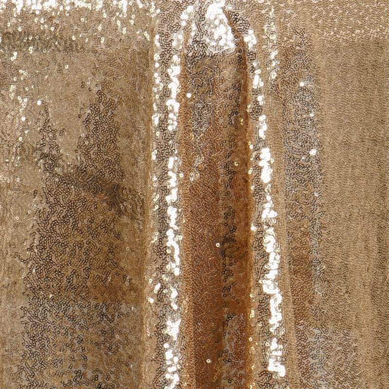 60x126" Sequined Rectangular Tablecloth - Gold TAB_02_60126_GOLD