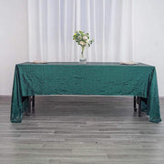 60x126" Sequined Rectangular Tablecloth - Hunter Green TAB_02_60126_HUNT