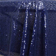 60x126" Sequined Rectangular Tablecloth - Navy Blue TAB_02_60126_NAVY