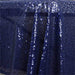 60x126" Sequined Rectangular Tablecloth - Navy Blue TAB_02_60126_NAVY