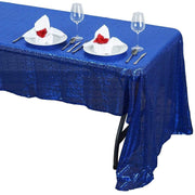 60x126" Sequined Rectangular Tablecloth - Royal Blue TAB_02_60126_ROY