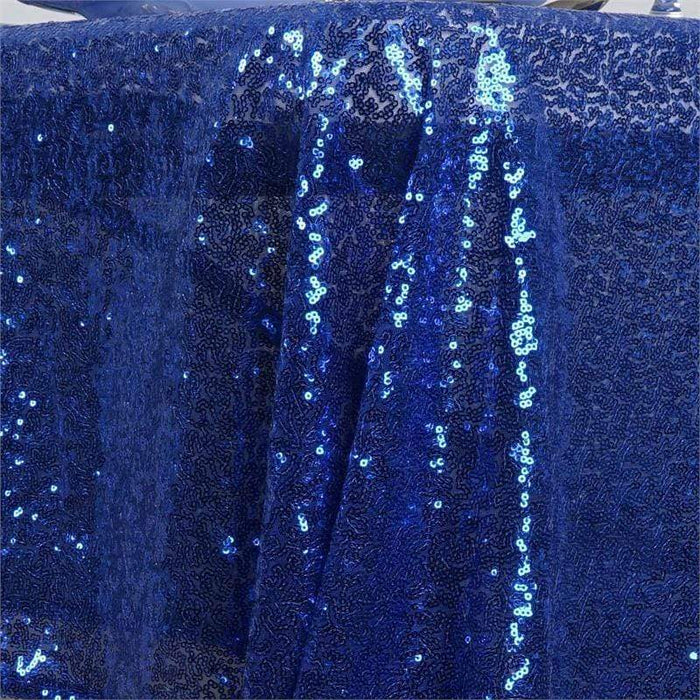 60x126" Sequined Rectangular Tablecloth - Royal Blue TAB_02_60126_ROY