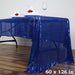 60x126" Sequined Rectangular Tablecloth - Royal Blue TAB_02_60126_ROY
