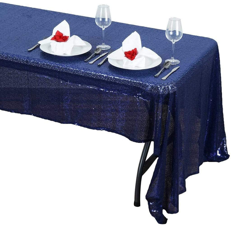 60x126" Sequined Rectangular Tablecloth