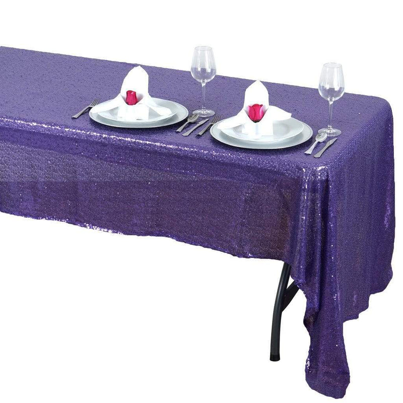 60x126" Sequined Rectangular Tablecloth