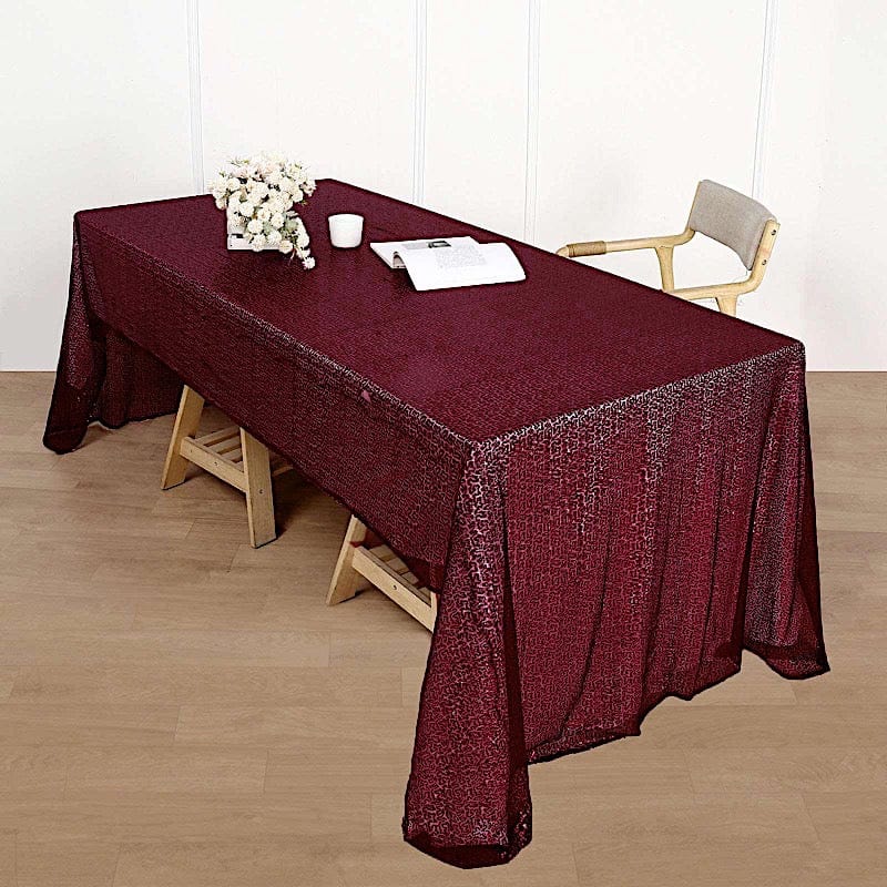 60x126" Sequined Rectangular Tablecloth