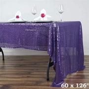 60x126" Sequined Rectangular Tablecloth