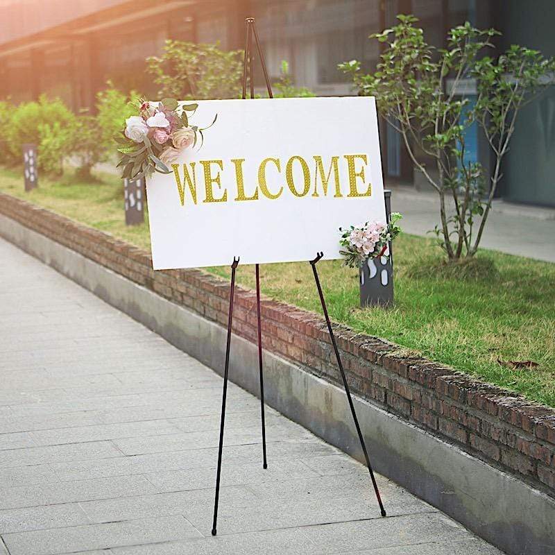 65" tall Metal Easel Collapsible Tripod Stand - Black FURN_STND_001_BLK