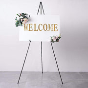 65" tall Metal Easel Collapsible Tripod Stand - Black FURN_STND_001_BLK