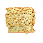 67 ft Satin Olive Leaf Trim Ribbon Artificial Vines Garland