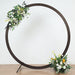 7.4 ft Round Natural Wood Wedding Arch Backdrop Stand - Dark Brown BKDP_STNDCIR3_DKBN