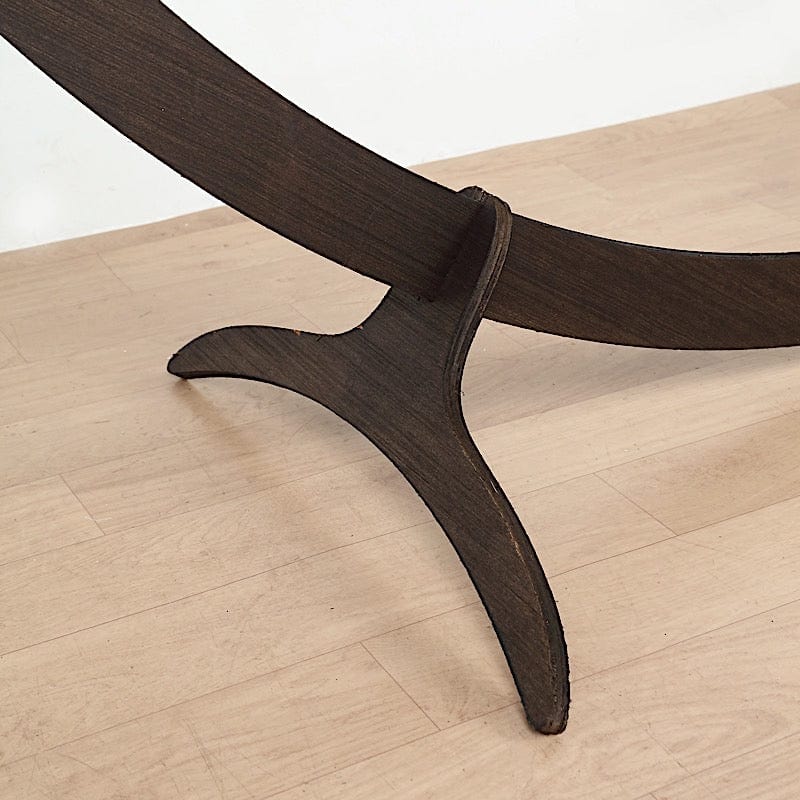 7.4 ft Round Natural Wood Wedding Arch Backdrop Stand - Dark Brown BKDP_STNDCIR3_DKBN