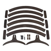 7.4 ft Round Natural Wood Wedding Arch Backdrop Stand - Dark Brown BKDP_STNDCIR3_DKBN